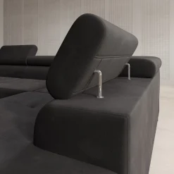 Tacito - Hoekbank 4-zits - Velvet zwart - Rechts