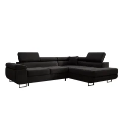 Tacito - Hoekbank 4-zits - Velvet zwart - Rechts