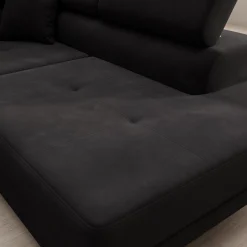 Tacito - Hoekbank 4-zits - Velvet zwart - Rechts