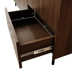 Tahiti - Dressoir - Donker eiken - 160x37x78 cm