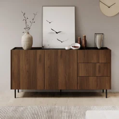 Tahiti - Dressoir - Donker eiken - 160x37x78 cm