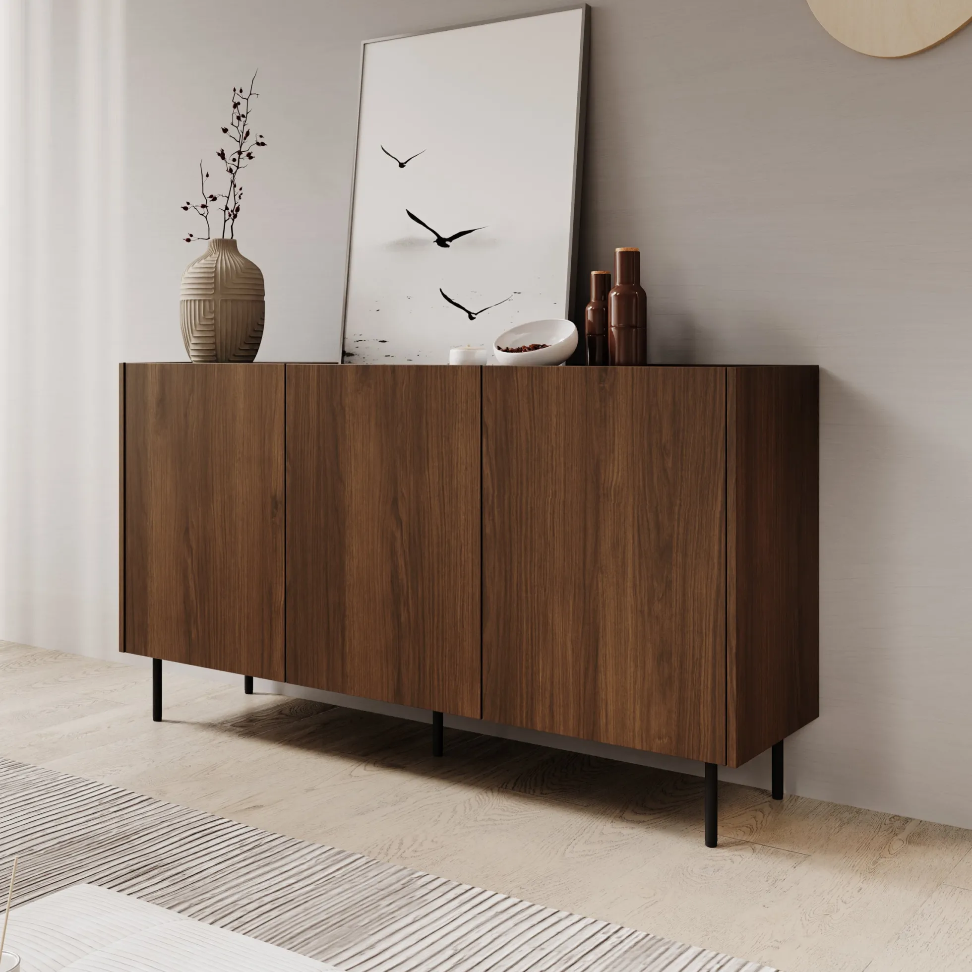 Tahiti - Dressoir - Donker eiken - 144x37x78 cm