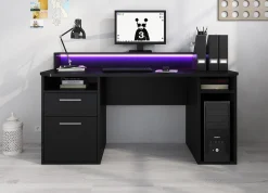 Tamara 3 - Bureau - Zwart - 160x72 cm