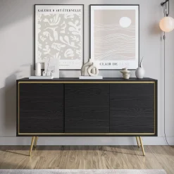 Tara - Dressoir - Zwart - 150x40x80 cm