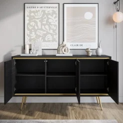 Tara - Dressoir - Zwart - 150x40x80 cm