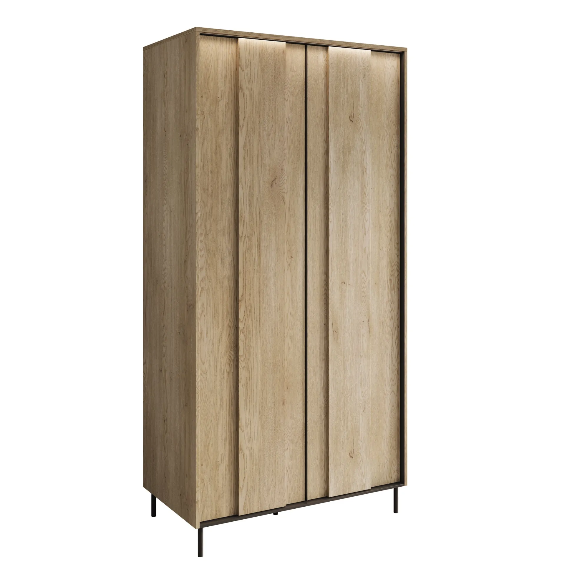 Tarello - Kledingkast 2 deurs - Eikenpatroon - 99x55x200 cm