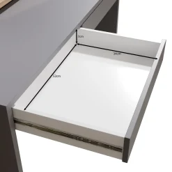 Taroa - Bureau - Eikenpatroon/Lichtgrijs - 154x55x119 cm