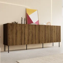 Tartagal - Dressoir - Donkerbruin/eiken - 200x42x81 cm