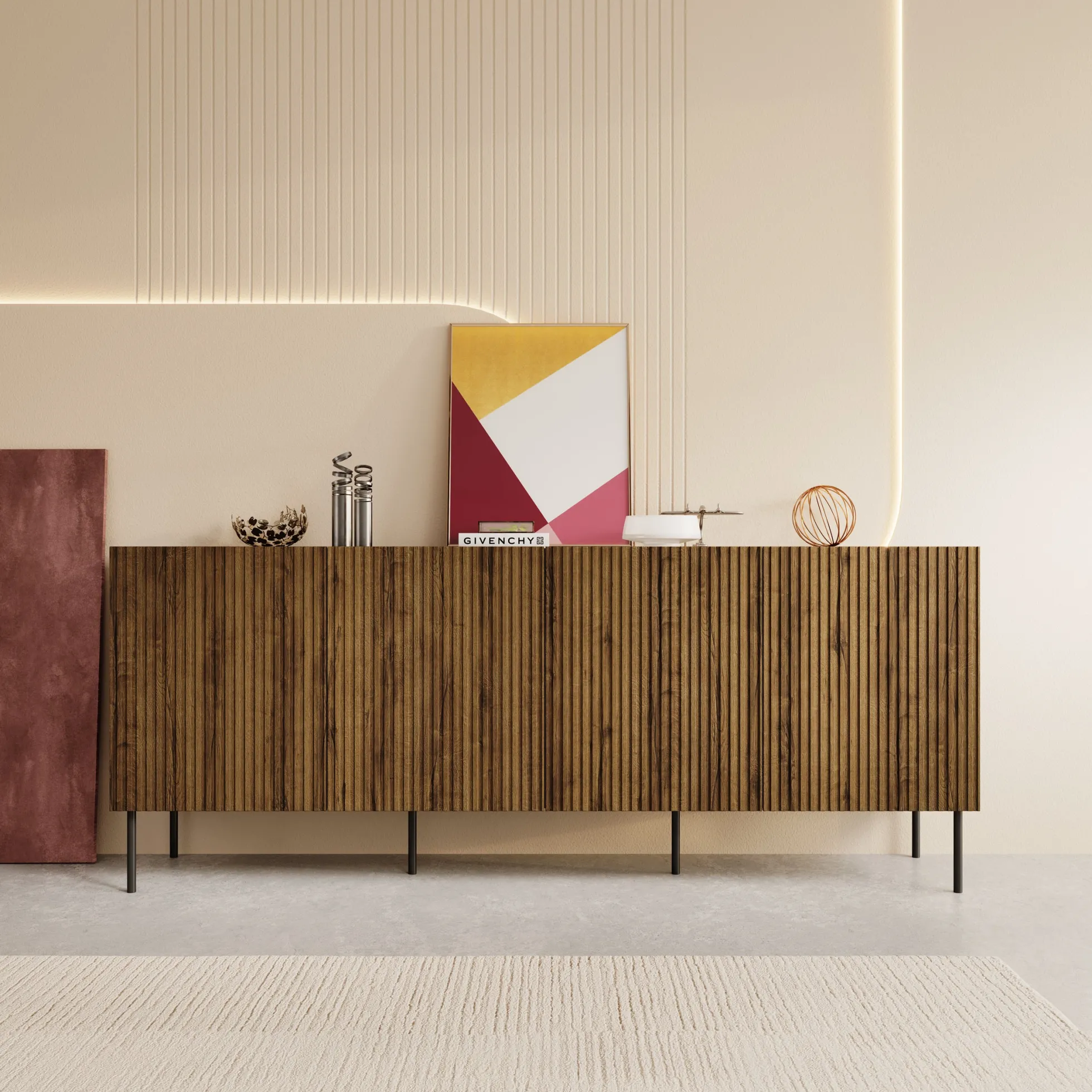 Tartagal - Dressoir - Donkerbruin/eiken - 200x42x81 cm