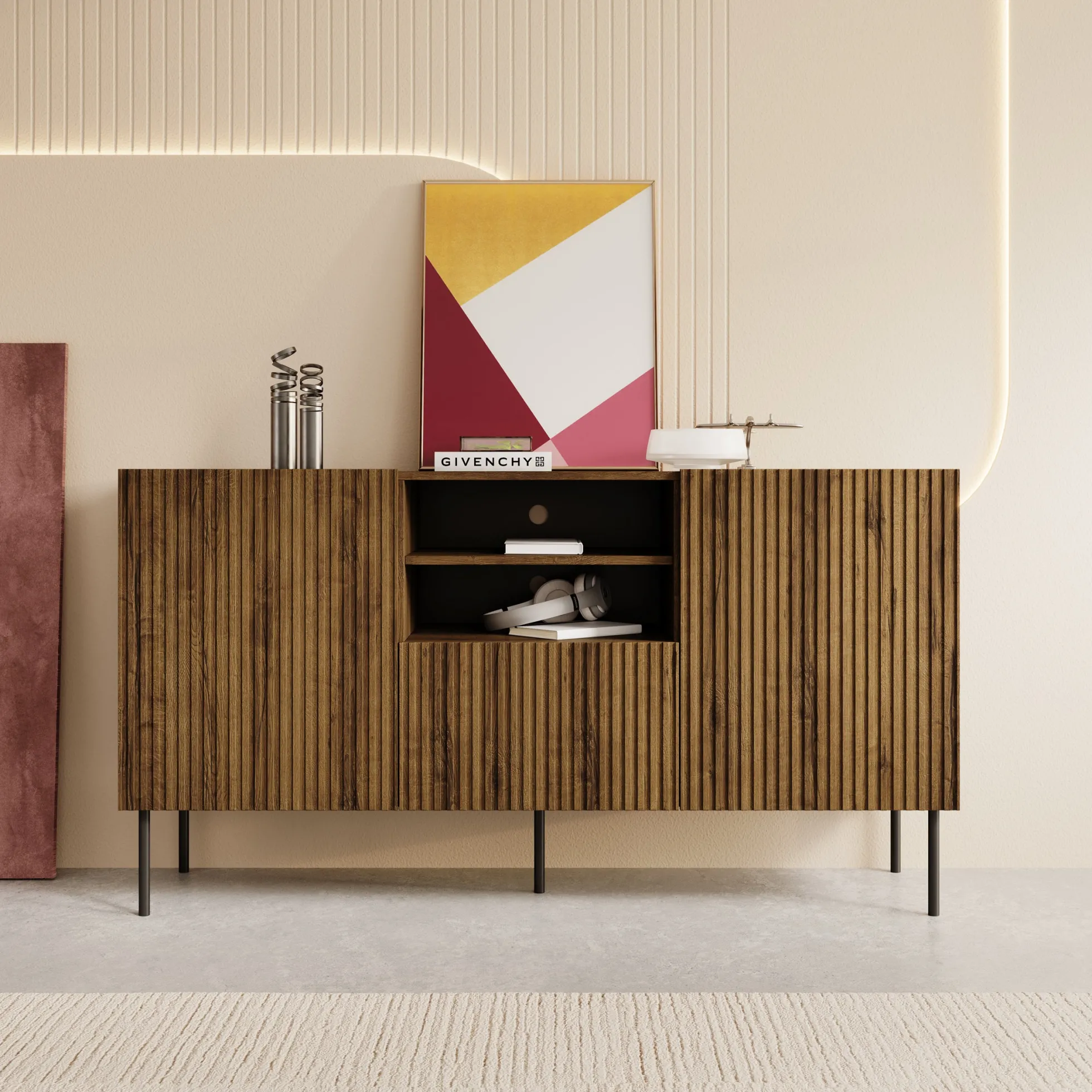 Tartagal - Dressoir - Donkerbruin/eiken - 150x42x81 cm