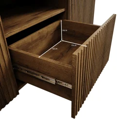 Tartagal - Dressoir - Donkerbruin/eiken - 150x42x81 cm