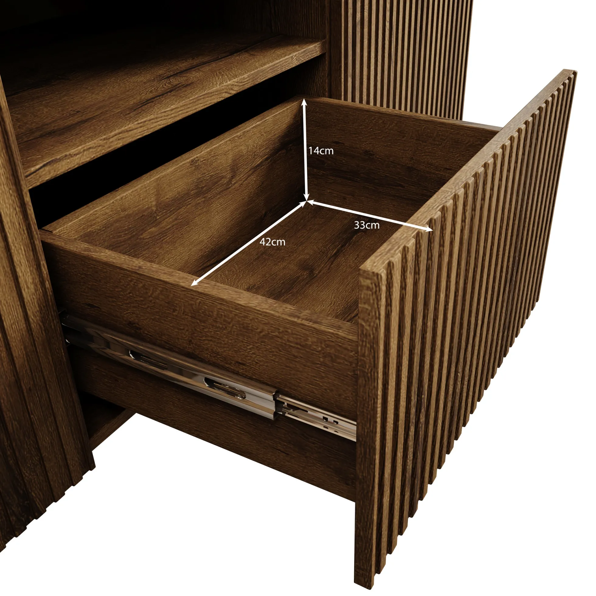 Tartagal - Dressoir - Donkerbruin/eiken - 150x42x81 cm