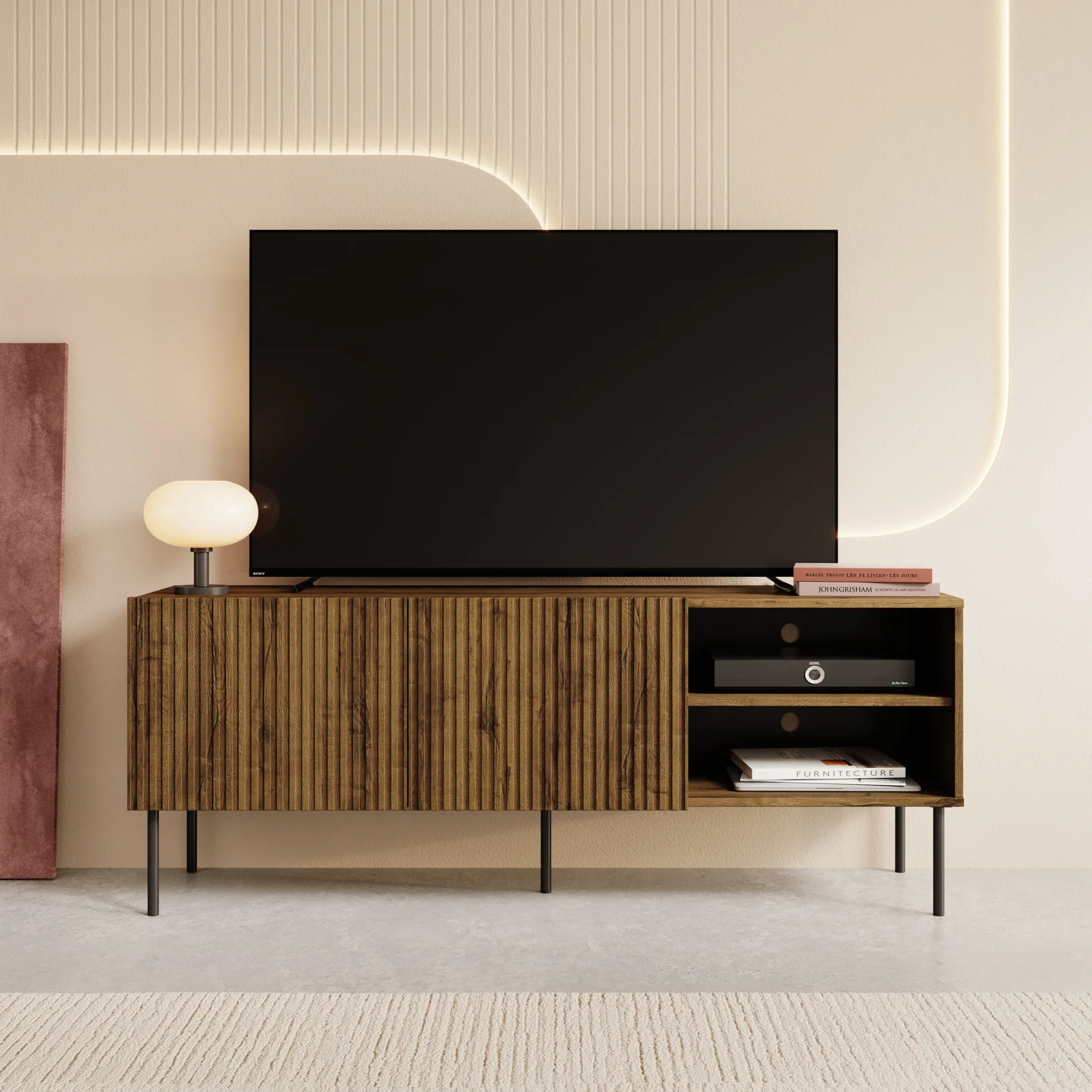 Tartagal - TV-Meubel - Donkerbruin eiken - 150x42x58 cm