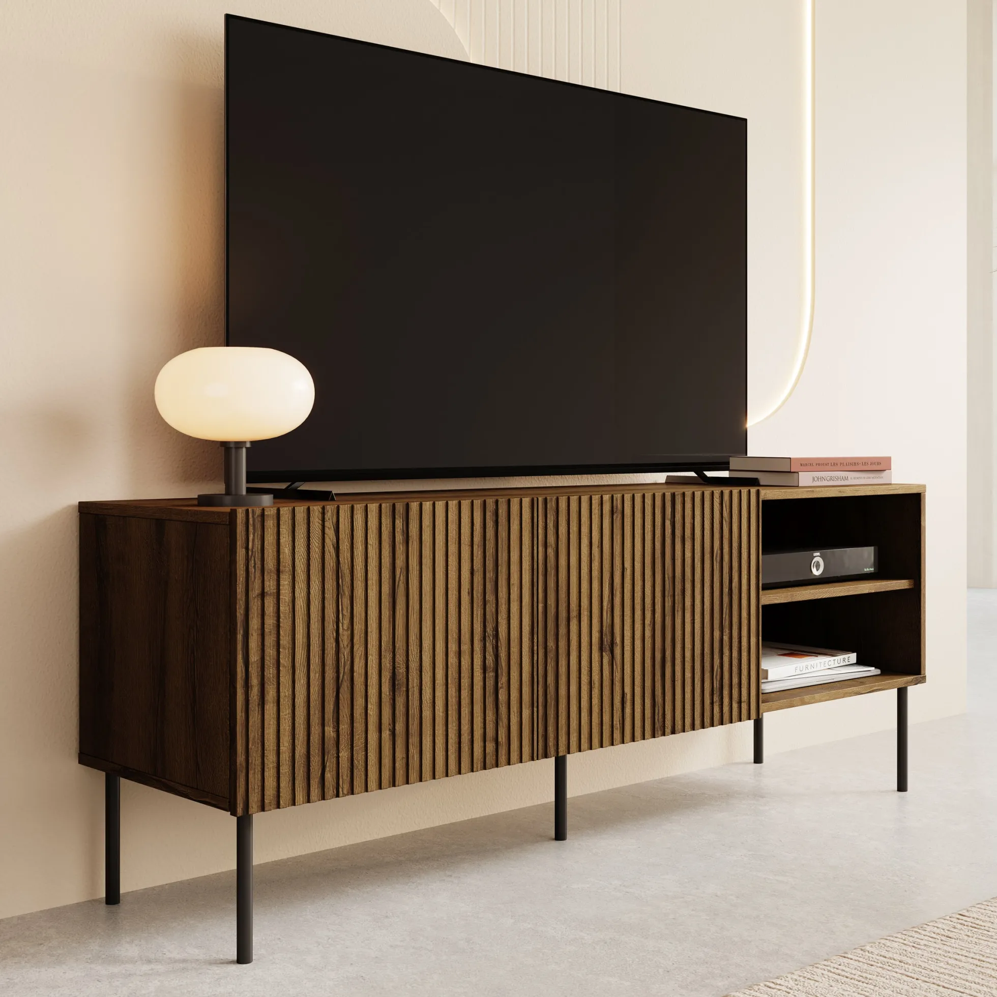 Tartagal - TV-Meubel - Donkerbruin eiken - 150x42x58 cm