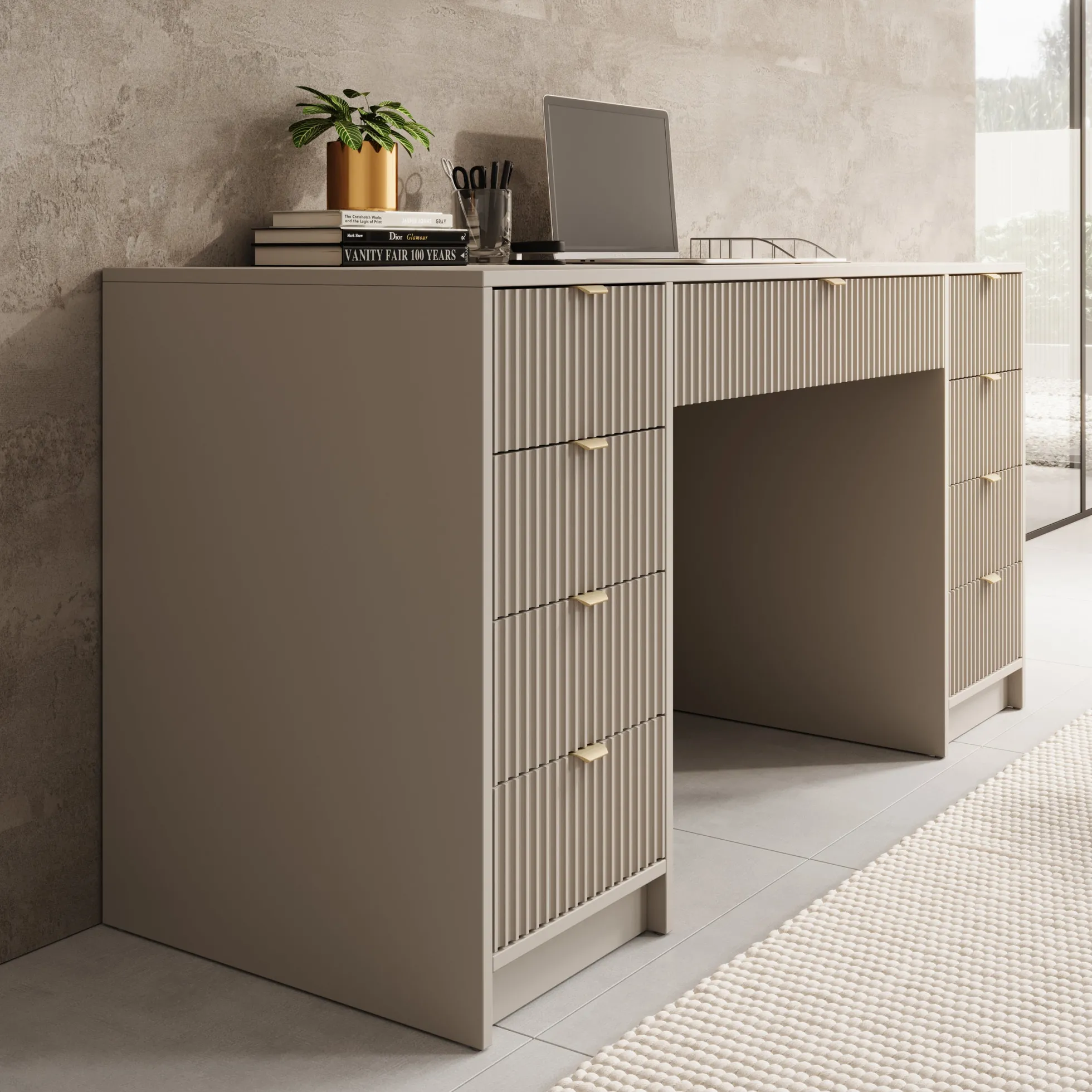 Tavares 2 - Bureau - Beige - 154x55 cm