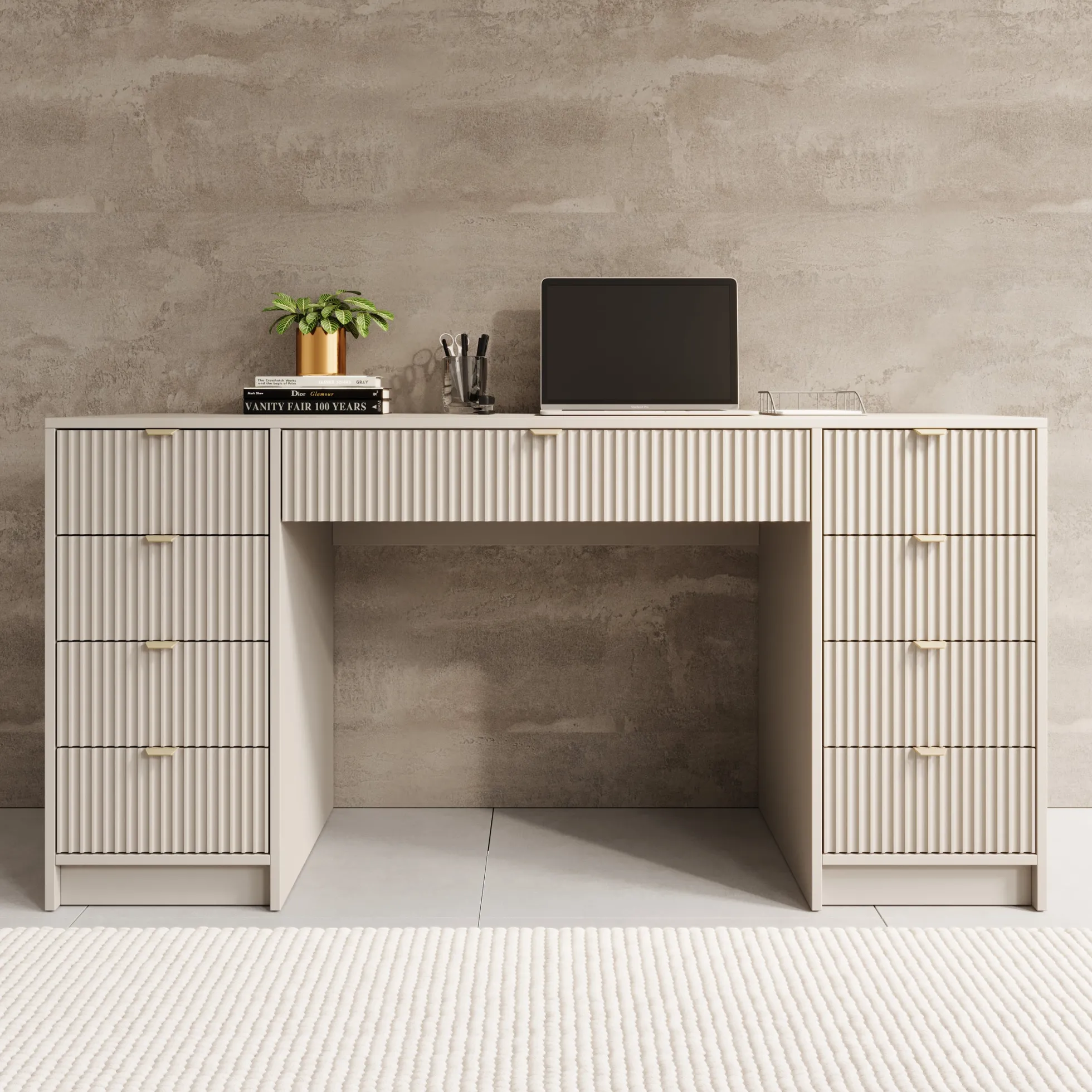 Tavares 2 - Bureau - Beige - 154x55 cm