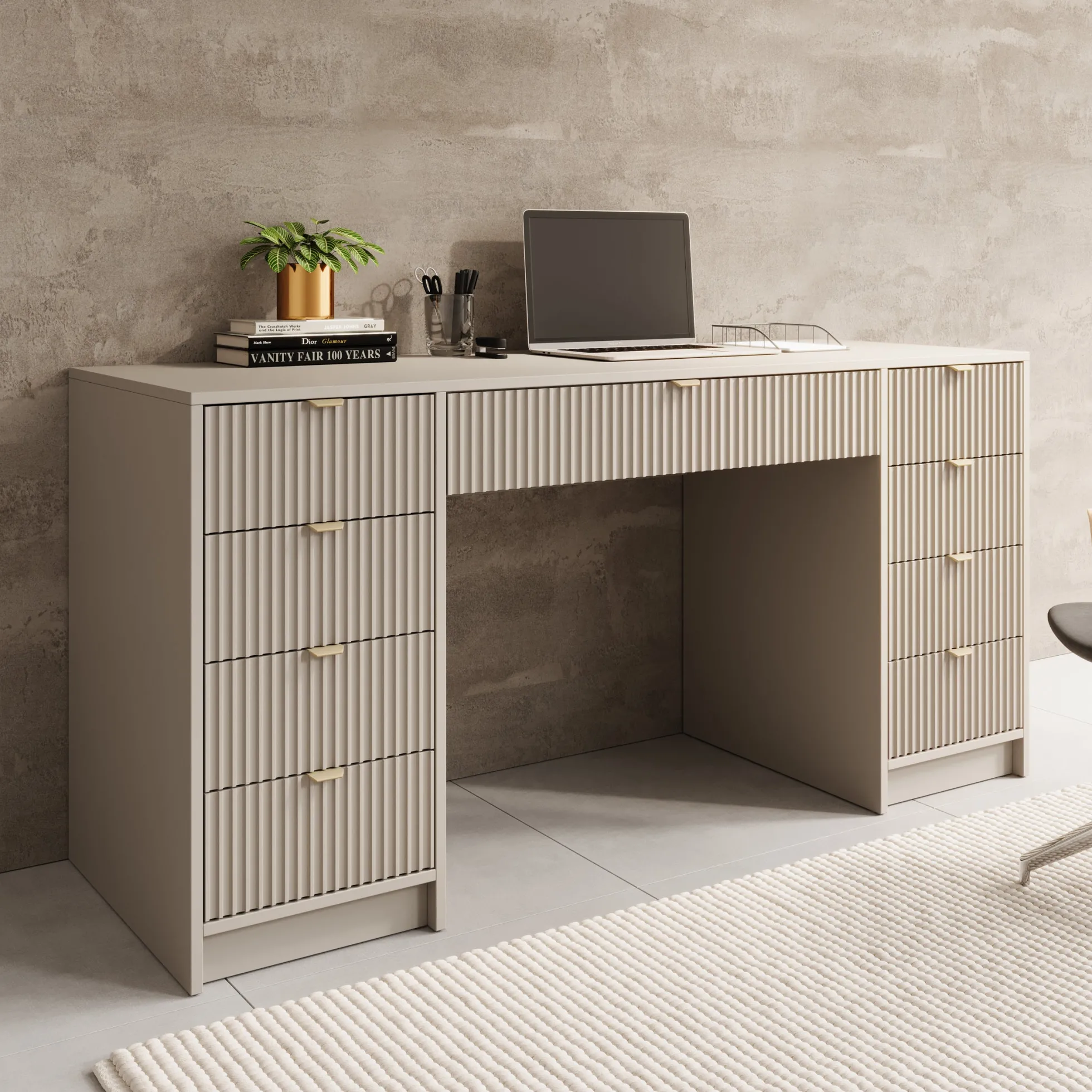 Tavares 2 - Bureau - Beige - 154x55 cm