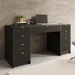 Tavares 2 - Bureau - Zwart - 154x55 cm