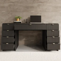 Tavares 2 - Bureau - Zwart - 154x55 cm