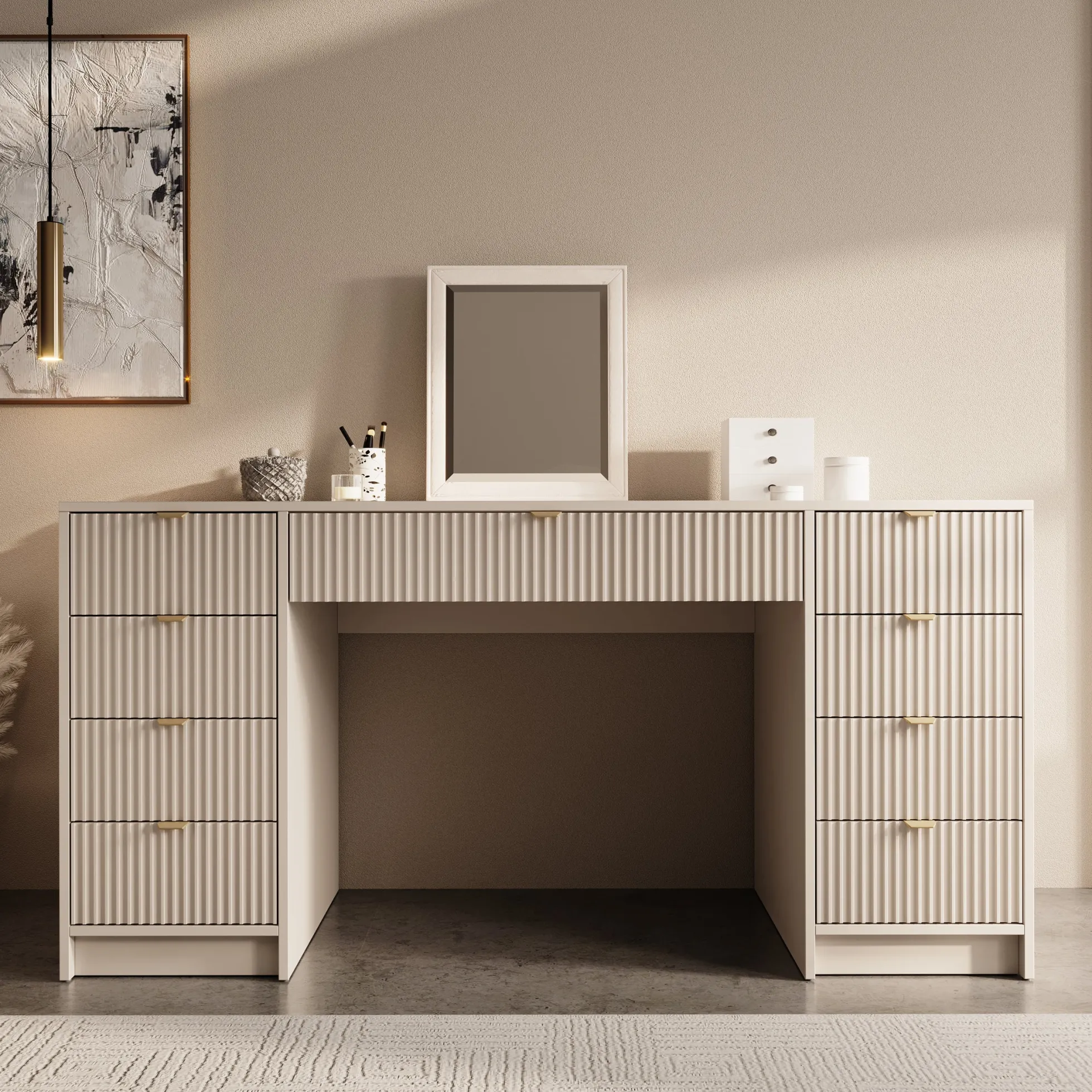 Tavares 2 - Kaptafel - Beige - 154x55 cm