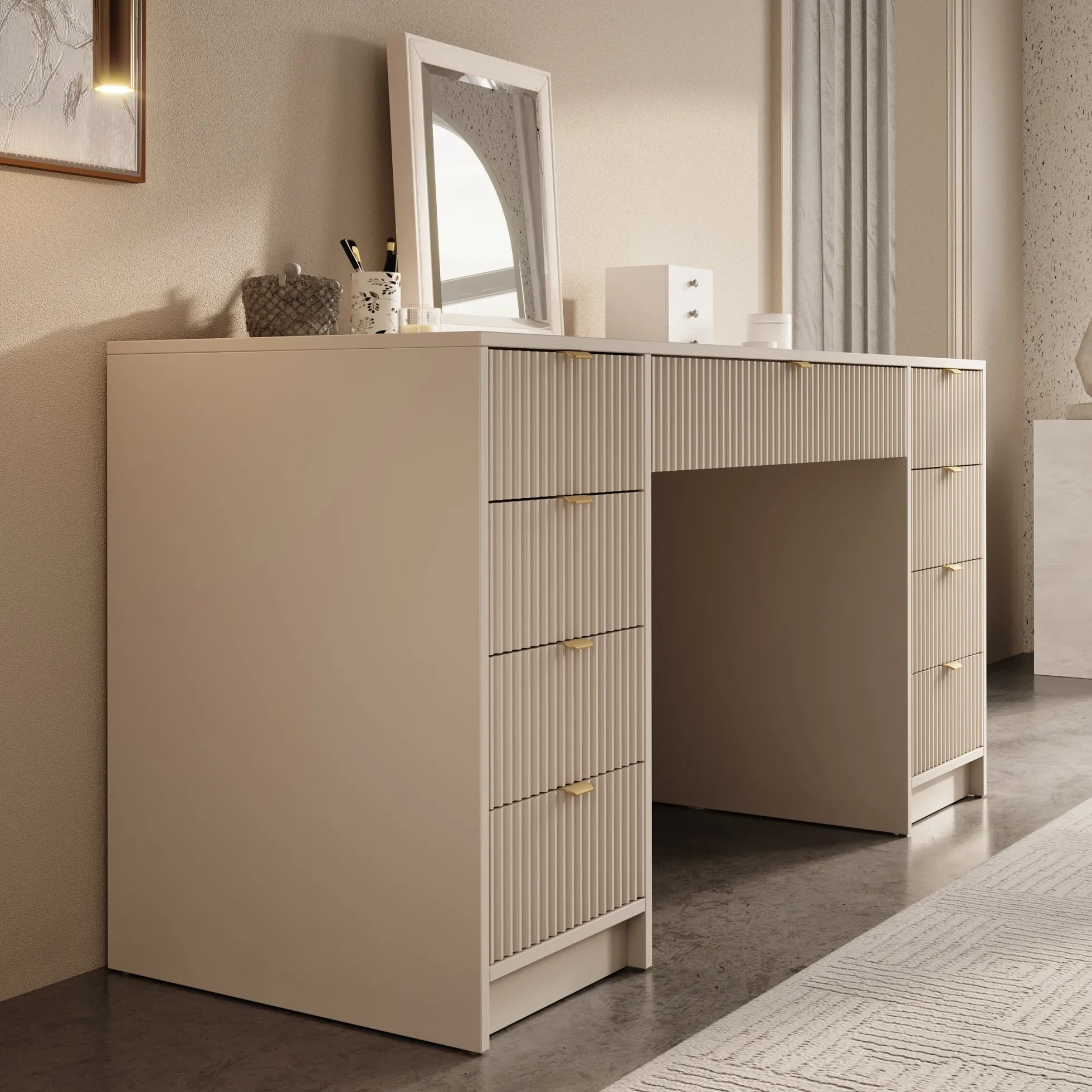 Tavares 2 - Kaptafel - Beige - 154x55 cm