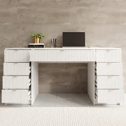 Tavares 2 - Kaptafel - Wit - 154x55x76 cm