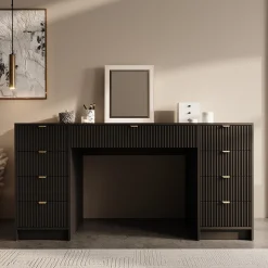Tavares 2 - Kaptafel - Zwart - 154x55 cm