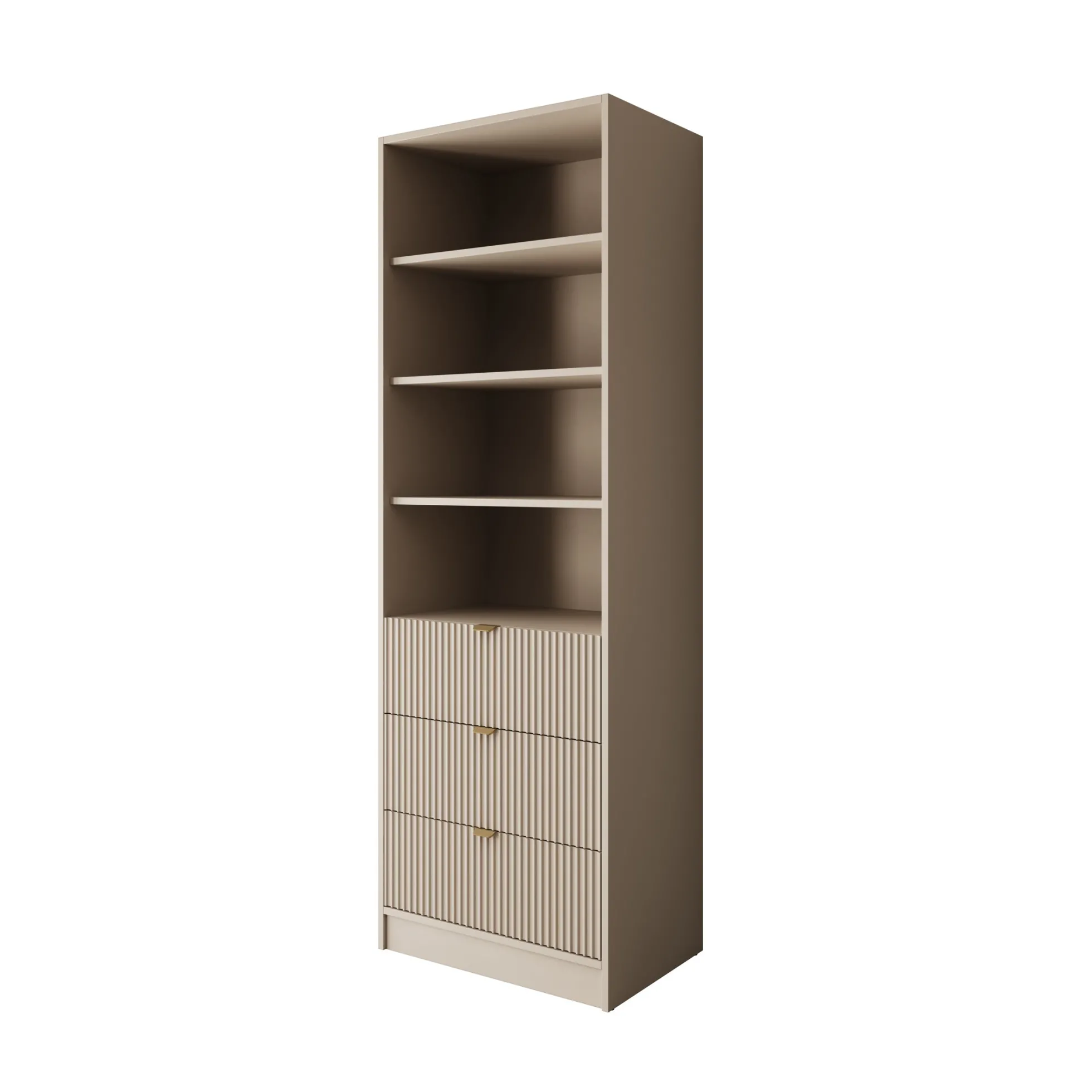 Tavares - Boekenkast - Beige - 60x40x180 cm