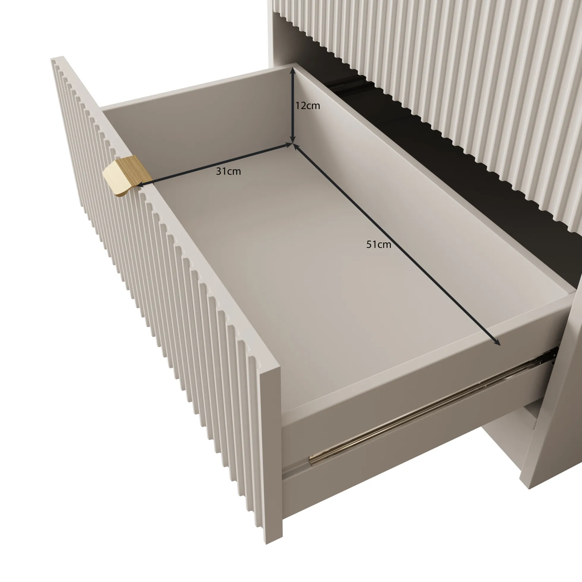 Tavares - Boekenkast - Beige - 60x40x180 cm