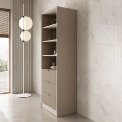 Tavares - Boekenkast - Beige - 60x40x180 cm