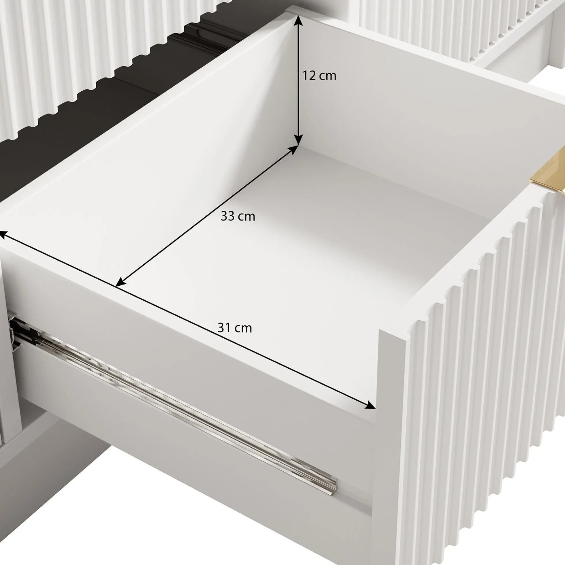 Tavares - Dressoir - Wit - 118x40x75 cm