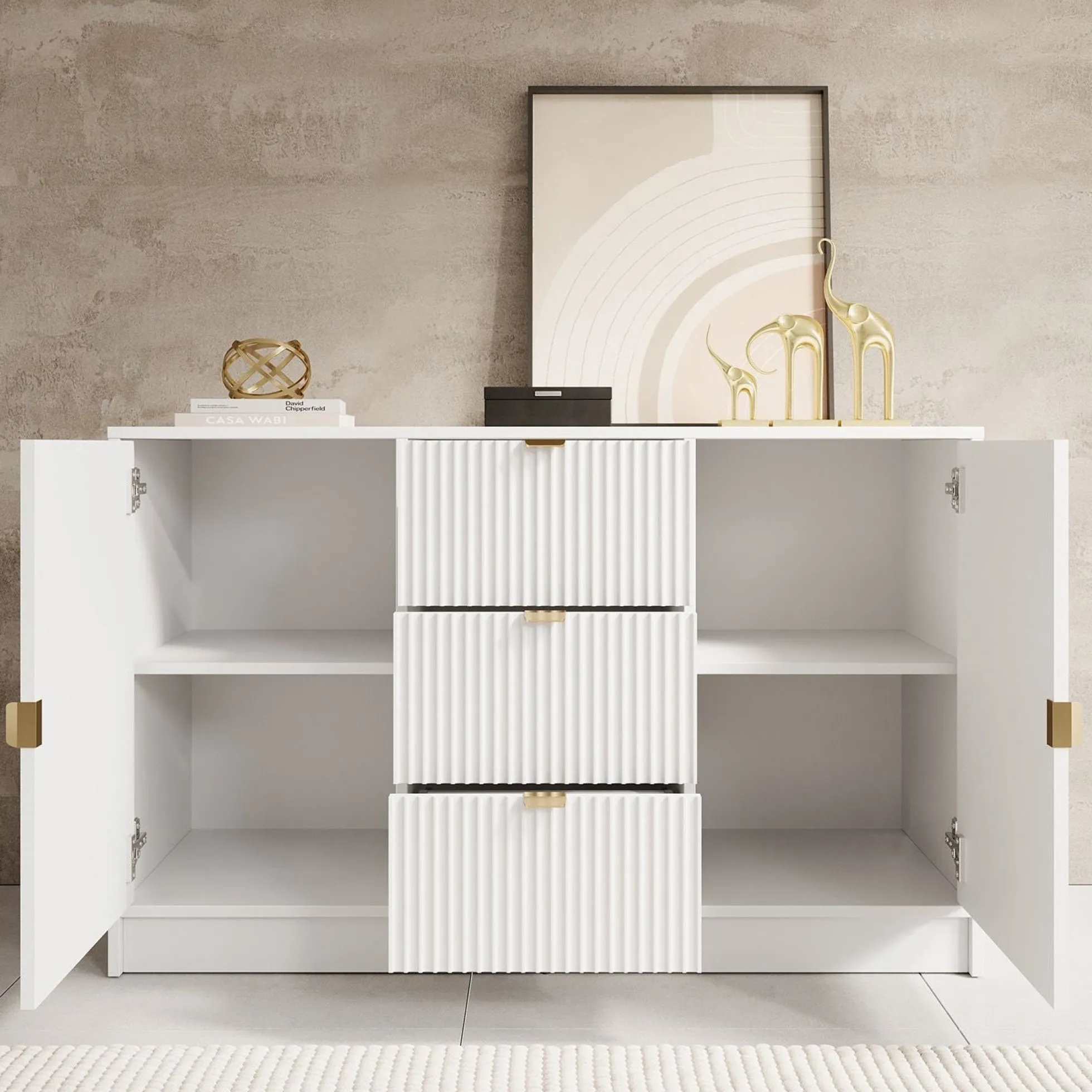 Tavares - Dressoir - Wit - 118x40x75 cm