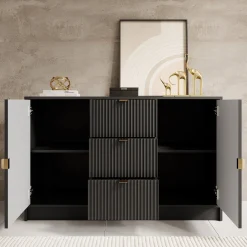 Tavares - Dressoir - Zwart - 118x40x75 cm