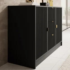 Tavares - Dressoir - Zwart - 118x40x75 cm