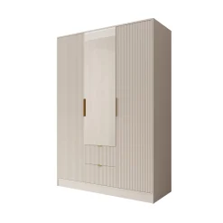 Tavares - Kledingkast 3 deurs - Wit - 151x60x216 cm