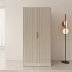 Tavares - Kledingkast met 2 deuren - Beige - 102x60x216 cm