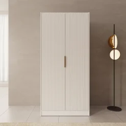 Tavares - Kledingkast met 2 deuren - Wit - 102x60x216 cm