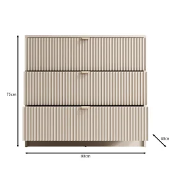Tavares - Ladekast - Beige - 80x40x75 cm