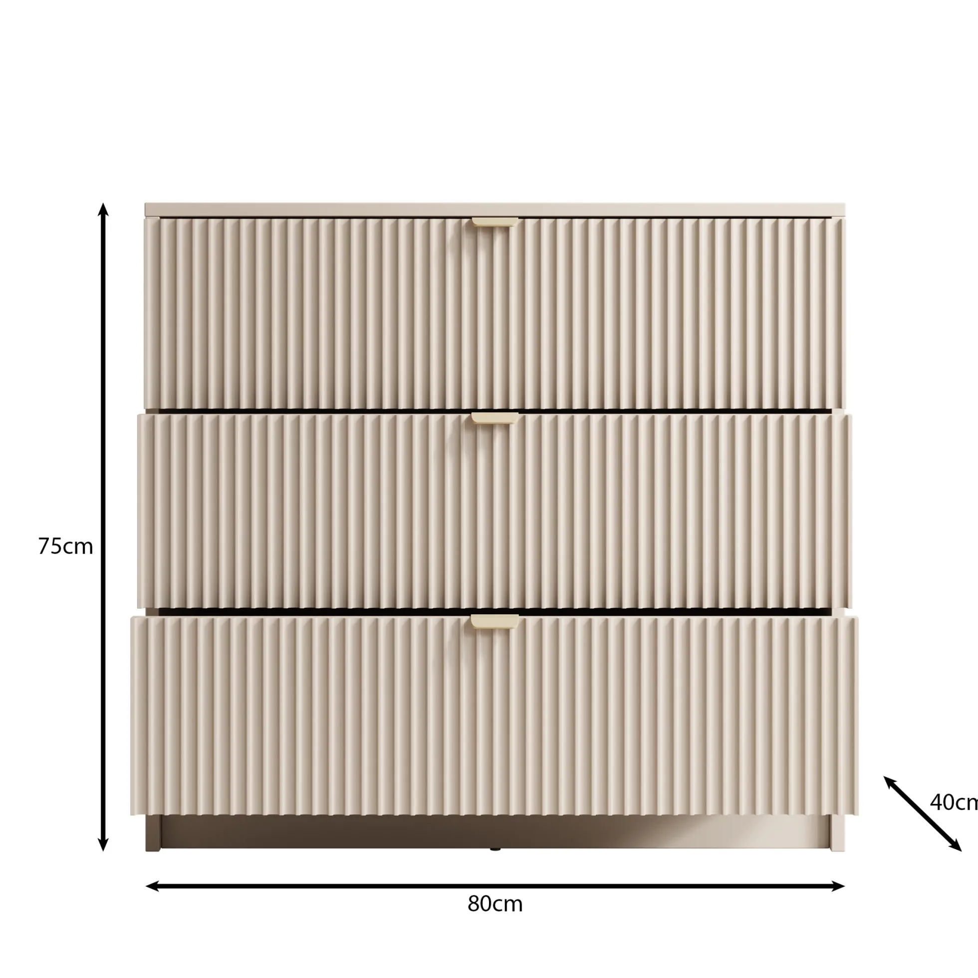 Tavares - Ladekast - Beige - 80x40x75 cm