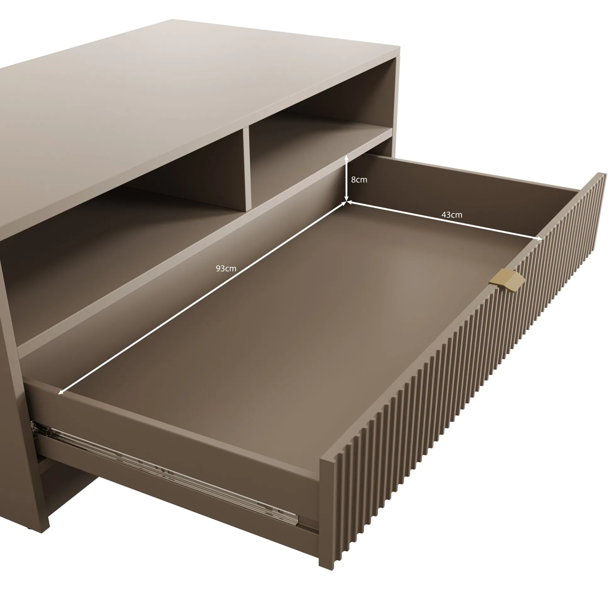 Tavares - Salontafel met lade - Beige - 100x50x40 cm