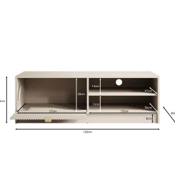Tavares - TV-Meubel - Beige - 120x40x40 cm
