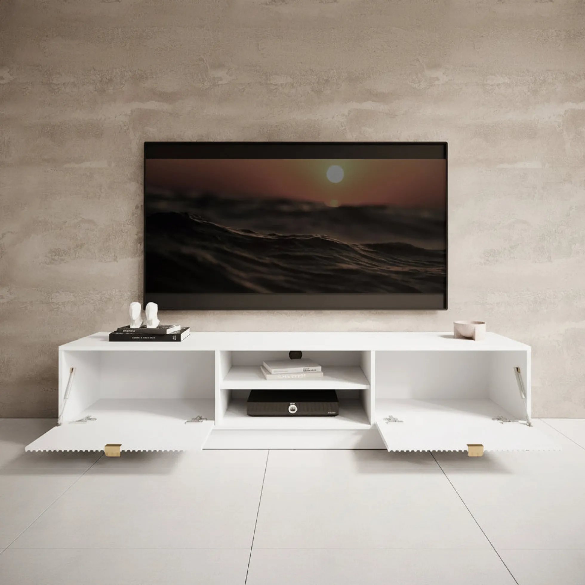 Tavares - TV-Meubel - Wit - 180 cm