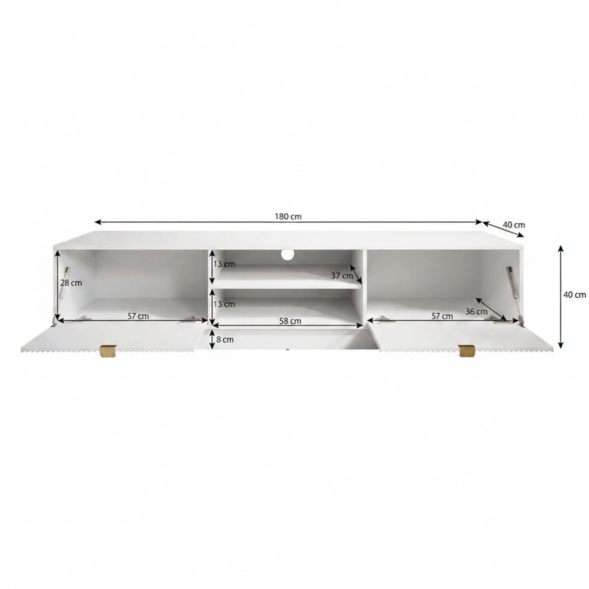 Tavares - TV-Meubel - Wit - 180 cm