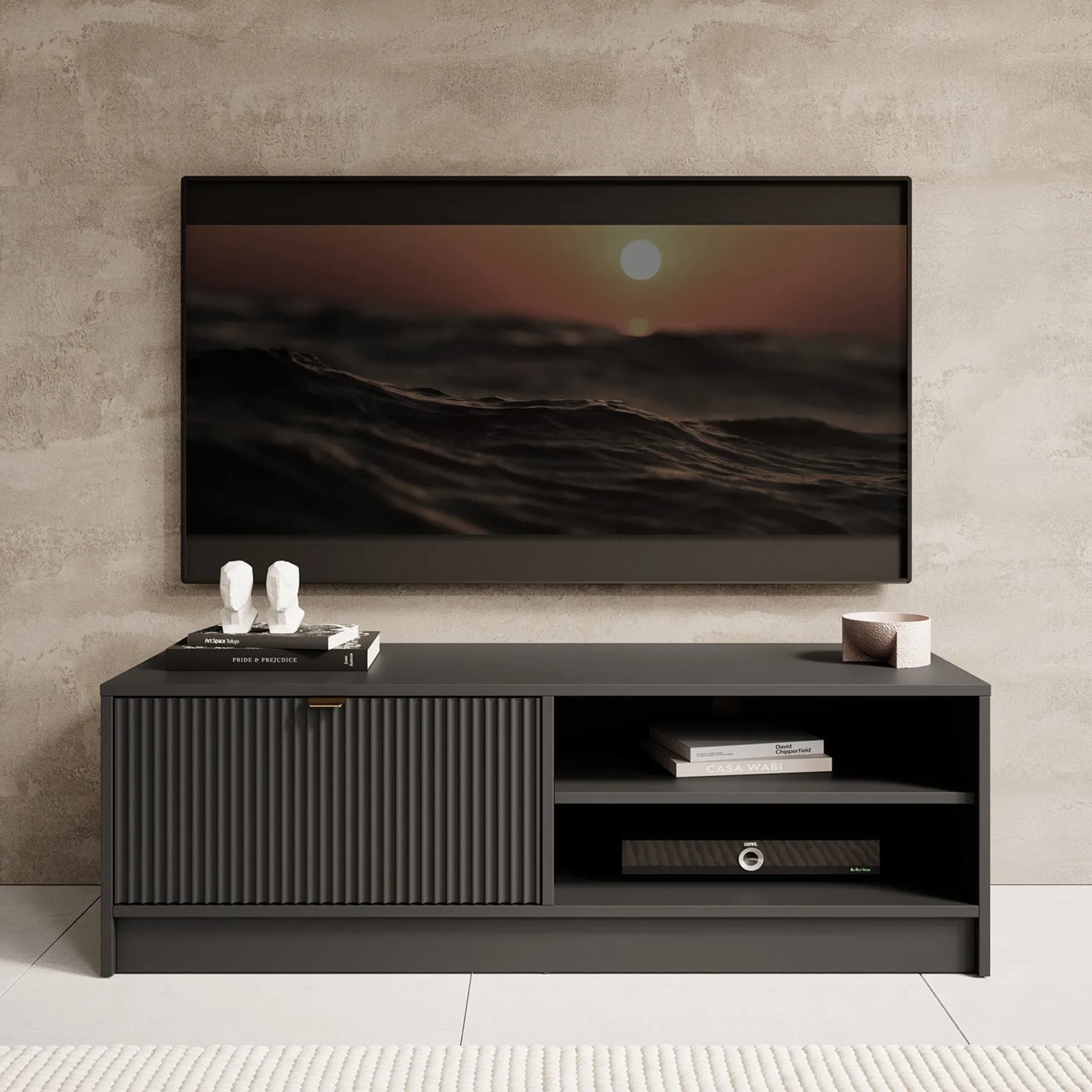 Tavares - TV-Meubel - Zwart - 120 cm