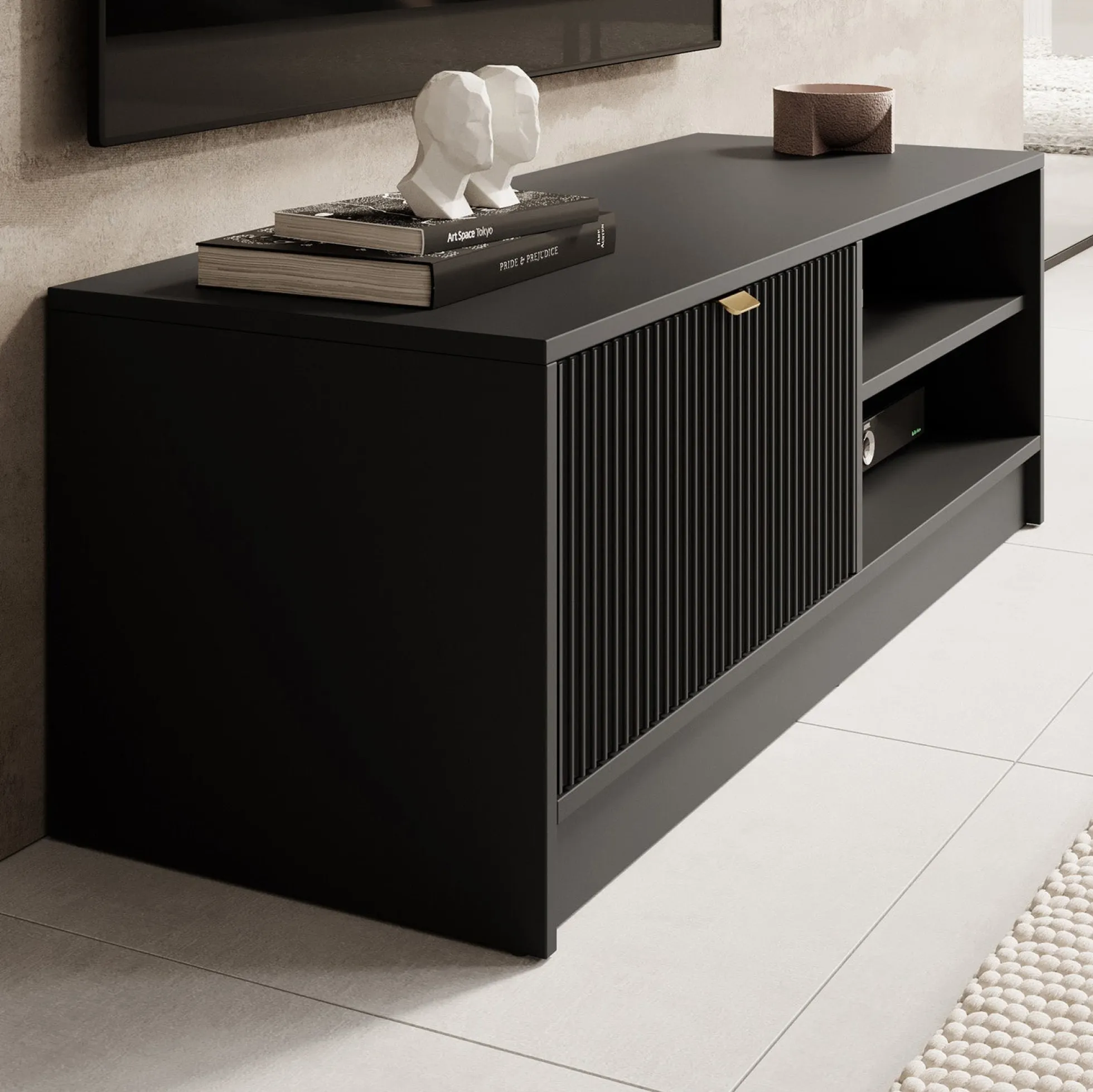 Tavares - TV-Meubel - Zwart - 120 cm