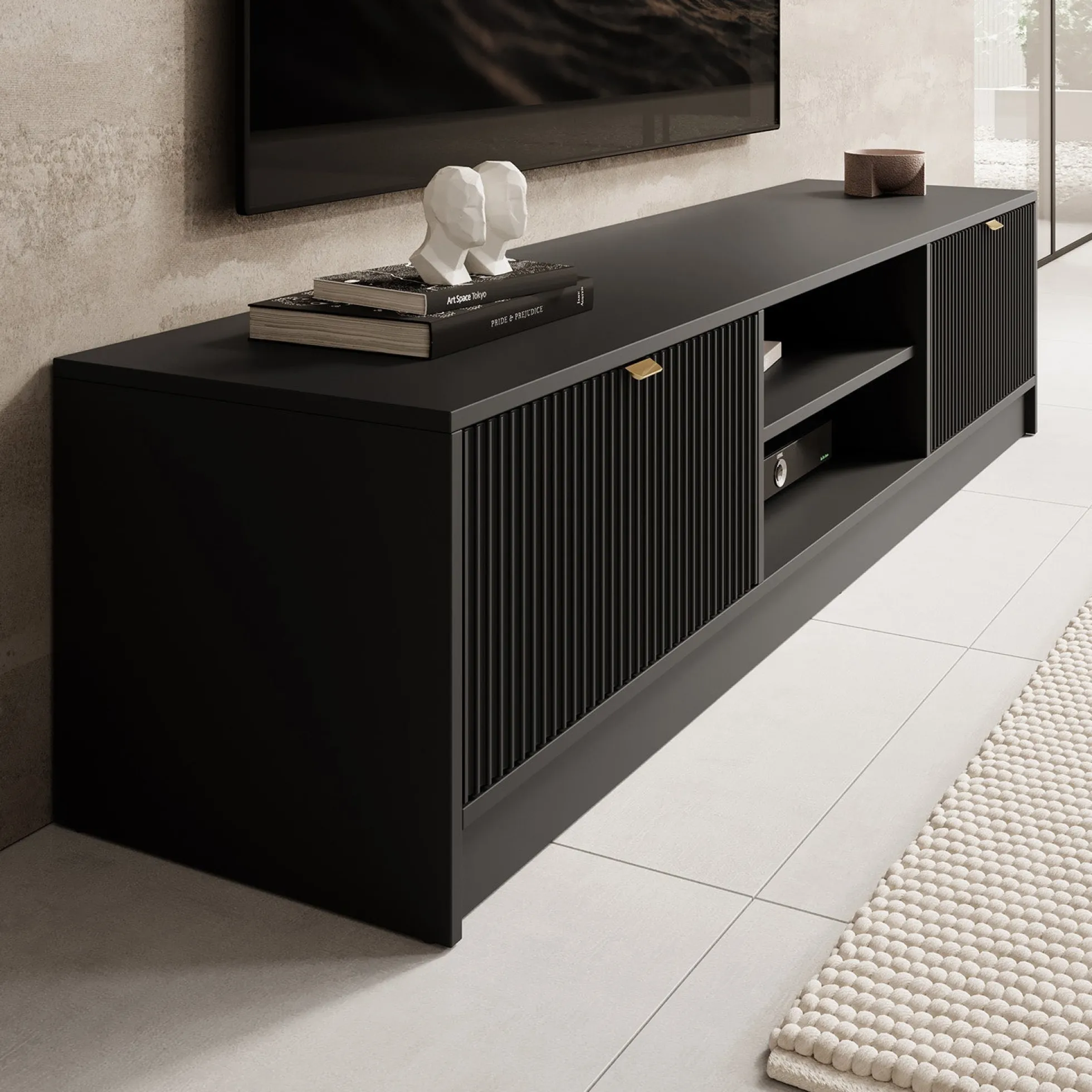 Tavares - TV-Meubel - Zwart - 180 cm