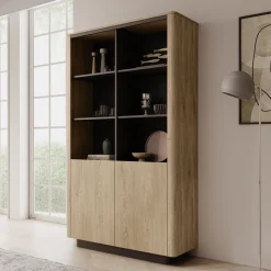 Taywan - Boekenkast - Eiken - 113x38x190 cm