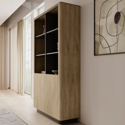 Taywan - Boekenkast - Eiken - 113x38x190 cm