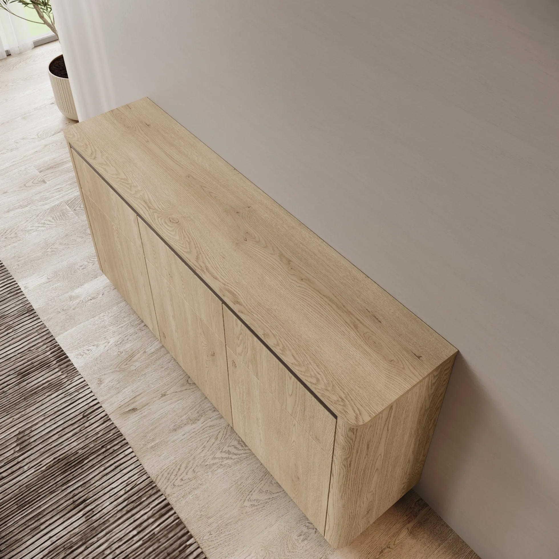 Taywan - Dressoir - Eiken - 163x38x83 cm