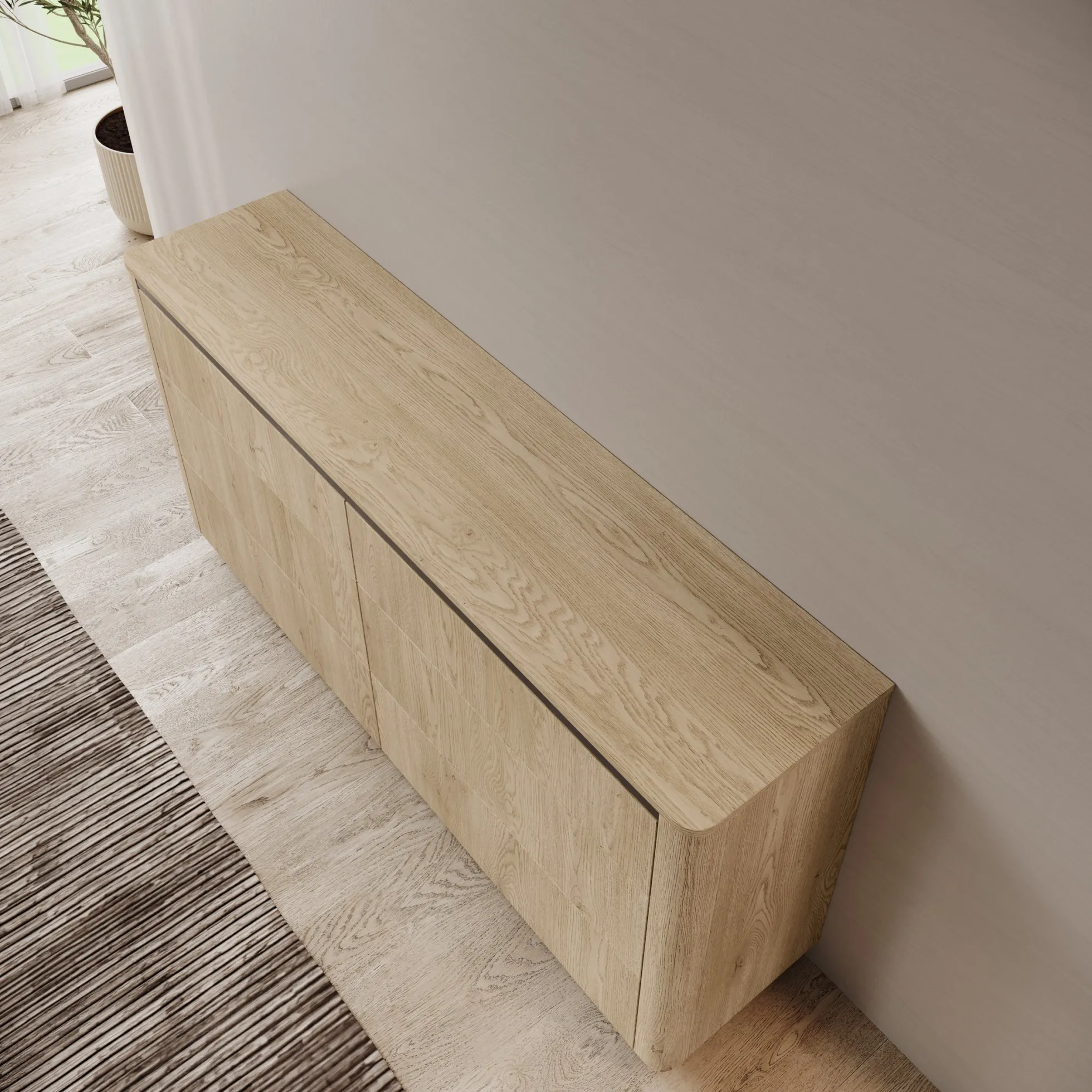 Taywan - Ladekast met 6 lades - Eiken - 163x38x83 cm